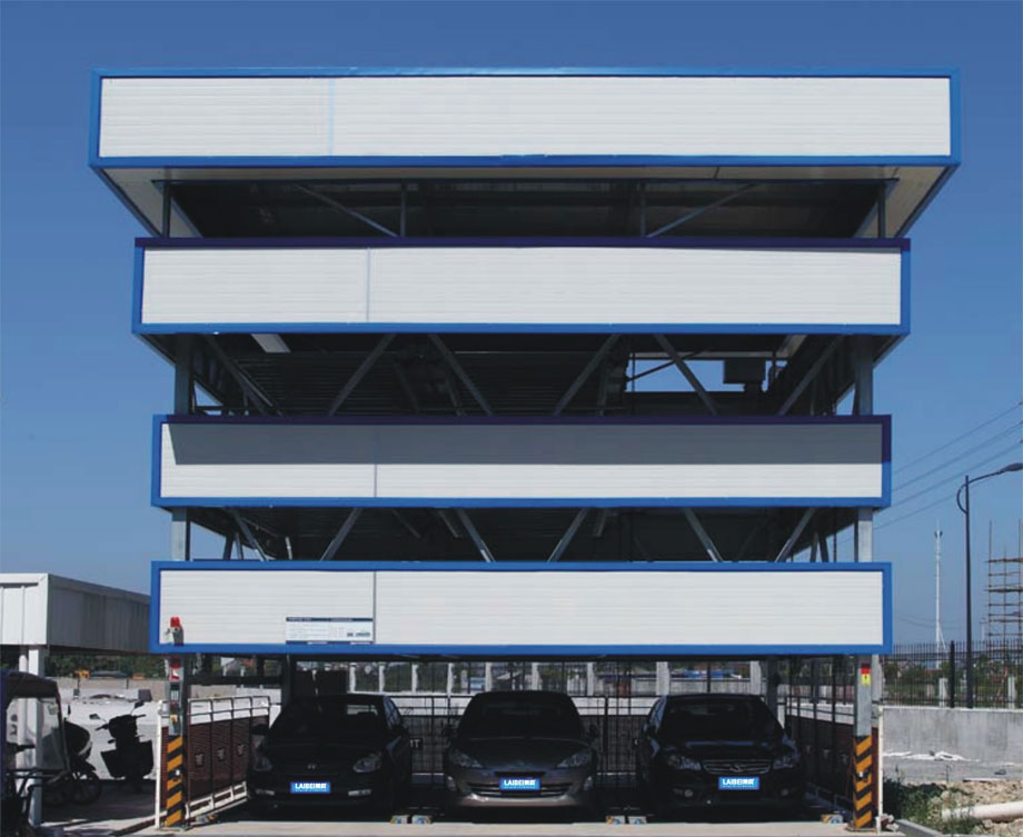 负一正三地坑PSH4-D1四层升降横移机械式立体停车库